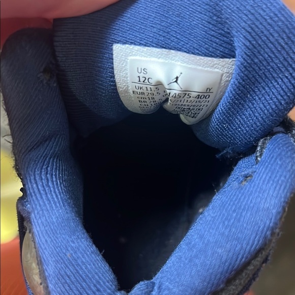 Air Jordan Blue and Black High-Top Sneakers, Size 12C - Picture 9 of 11